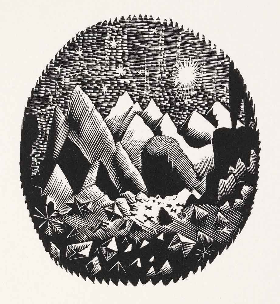 Ravilious Starry Sky Engraving