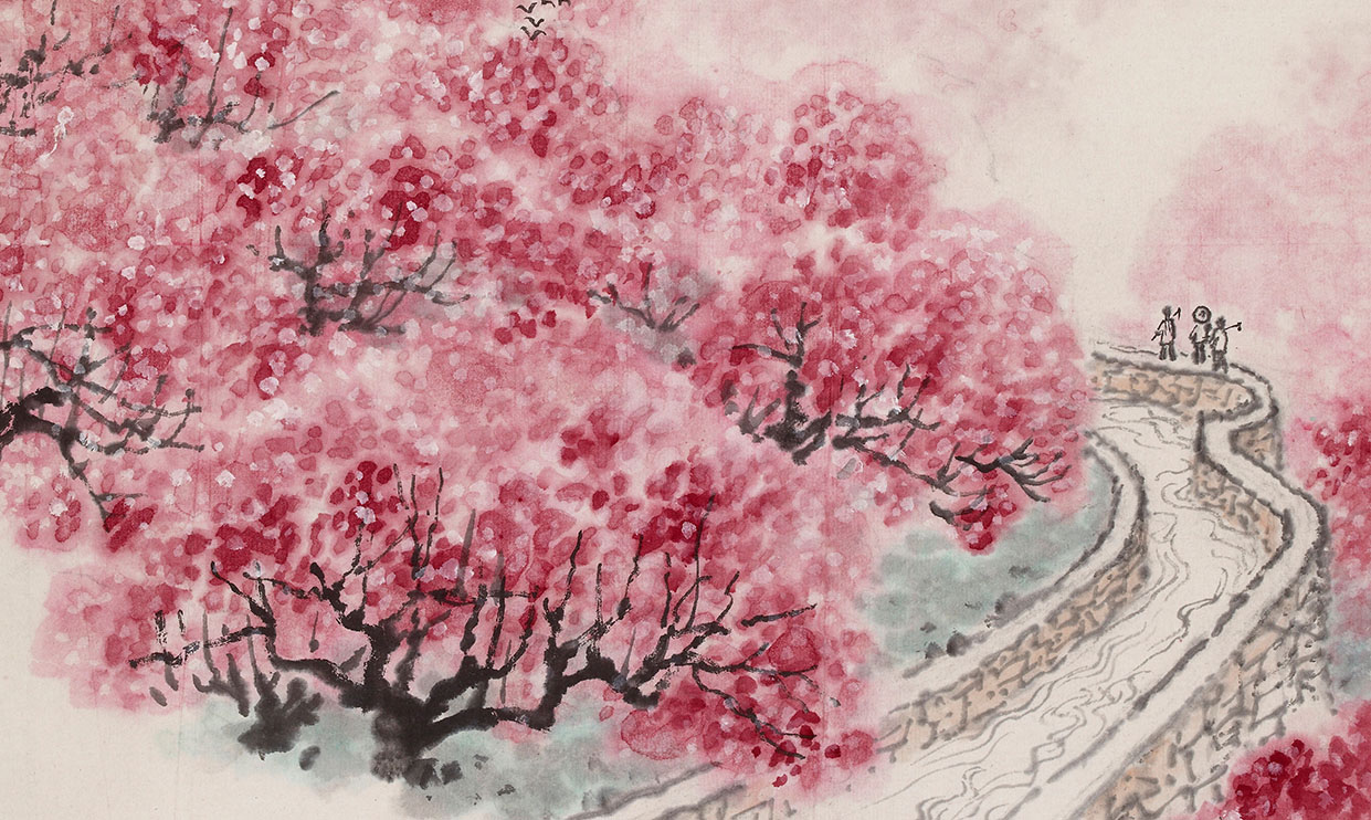 Cherry Blossom Art Print, Japanese Decor, Japanese Crane Art, Washi Paper  Art, New Apartment Gift for Women, Silkscreen Print, Unique Gifts 