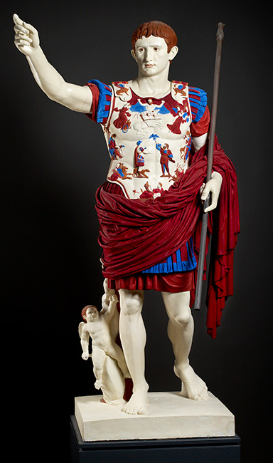 Augustus painted cast sculpture 