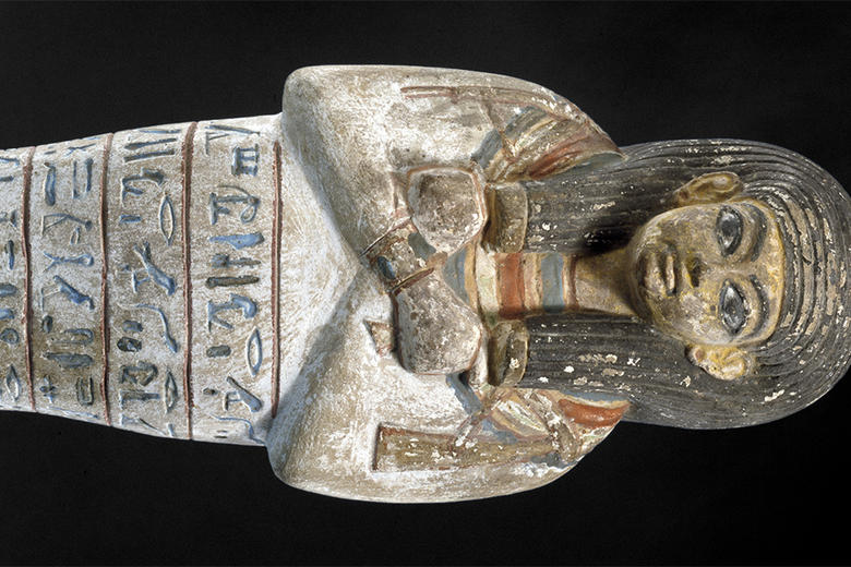 Shawabti Painted limestone shawabti for the lady Djymyra, 1550 - 1196 BC