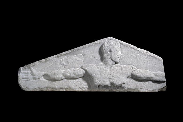 Metrological relief, marble, Aegean, 450