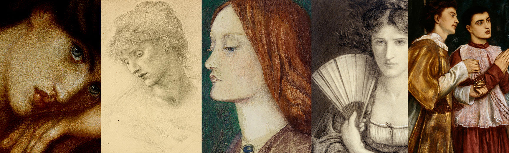 Pre-Raphaelite stunners portraits in a composite image