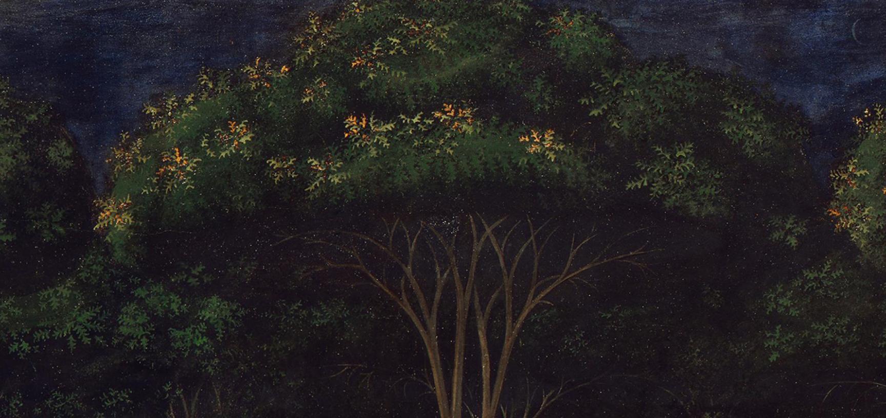 The Hunt in the Forest by Uccello detail