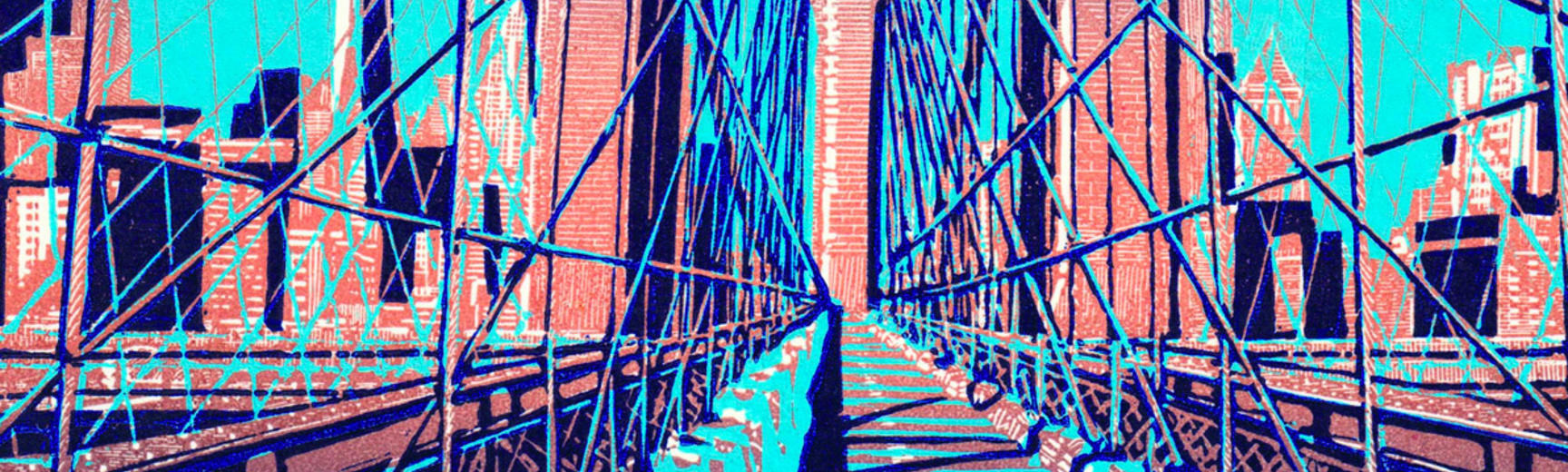 Portrait print of Brooklyn Bridge