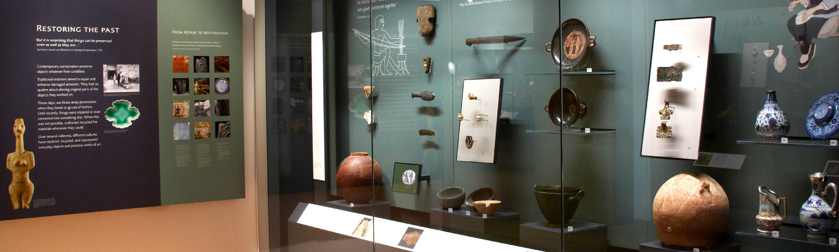 Inside Conservation Gallery 3 at the Museum with copper exhibits