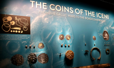 Iceni coins display in the Money Gallery