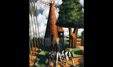 Gilbert Cannan and his dogs by Mark Gertler 