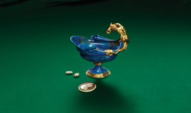 Lapis Lazuli Ewer wrapped in Gold