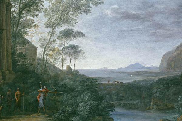Landscape with Ascanius shooting the Stag of Sylvia by Claude Lorrain (detail)