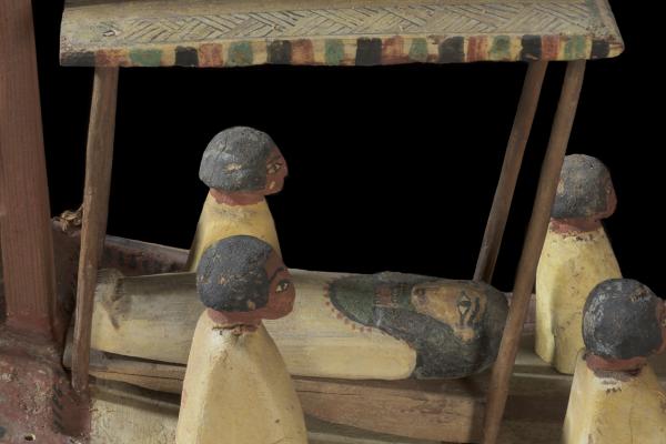 Model war boat with sail (detail), Egypt, 2125-1940 BC