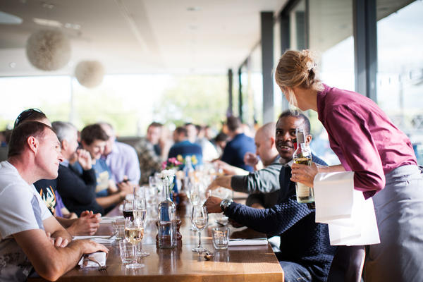 Visitors in the Ashmolean Rooftop Restaurant