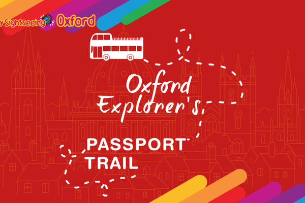 Red, yellow and white Oxford Buses Explorer Passport Trail images