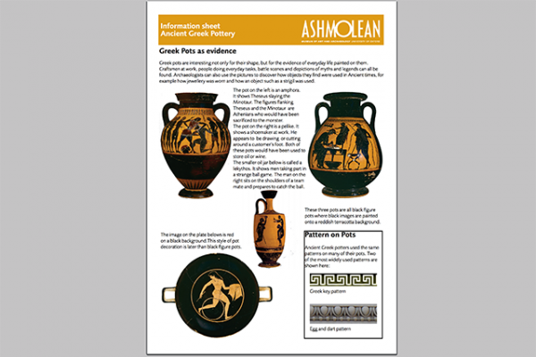 learn pdf information sheet ancient greek pottery