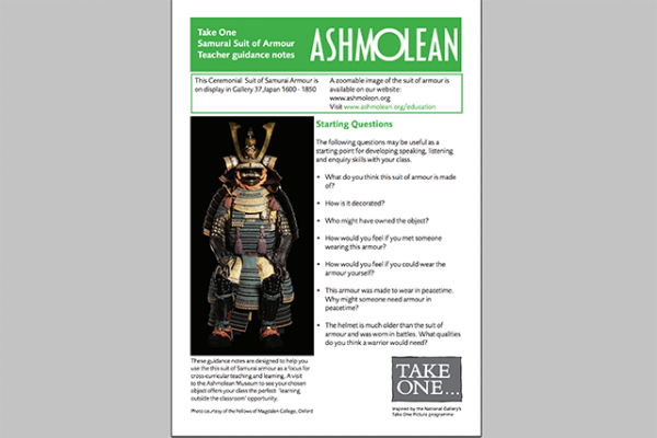 learn pdf take one samurai suit of armour teacher guidance notes