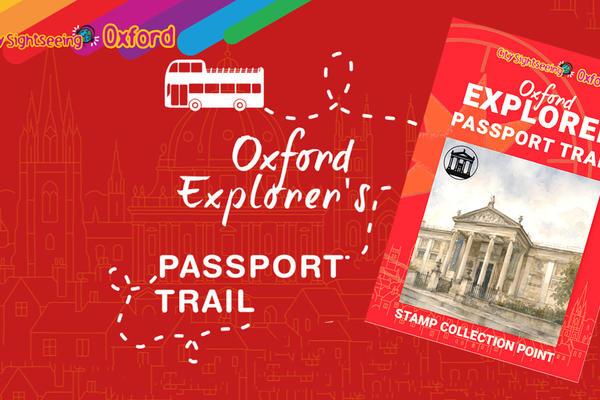 Red, yellow and white Oxford Buses Explorer Passport Trail images