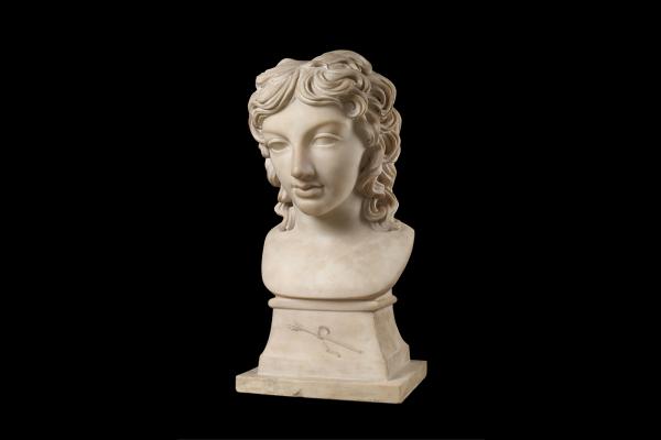 Bust portrait of Prince Henry Lubomirski in the character of Bacchus by Anne Seymour Damer 
