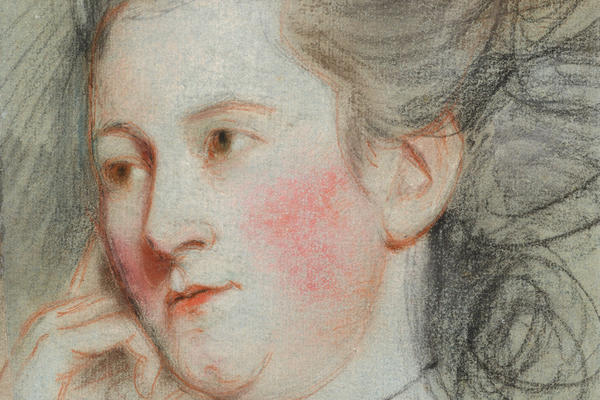 John Russell, Lady Worsley, pastel on paper