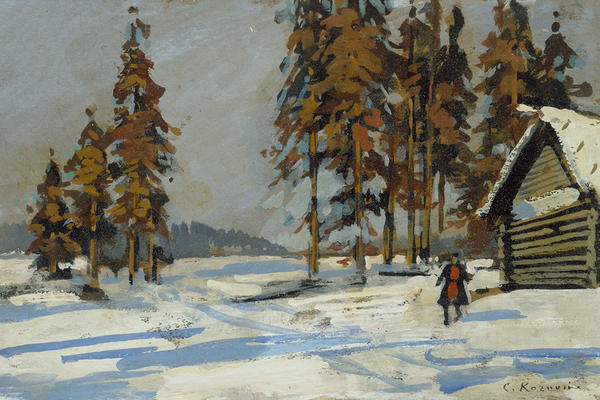 WA1960.36.4 Winter Landscape, Konstantin Alekseevich Korovin