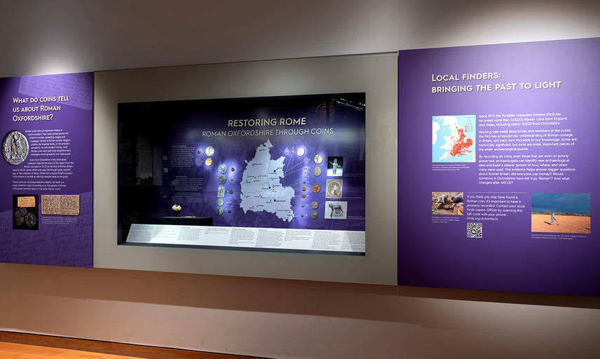 Map detail for the Roman Oxfordshire coins display