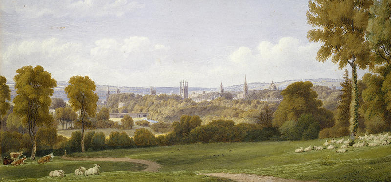 banner William Turner of Oxford, artist View of Oxford from Headington