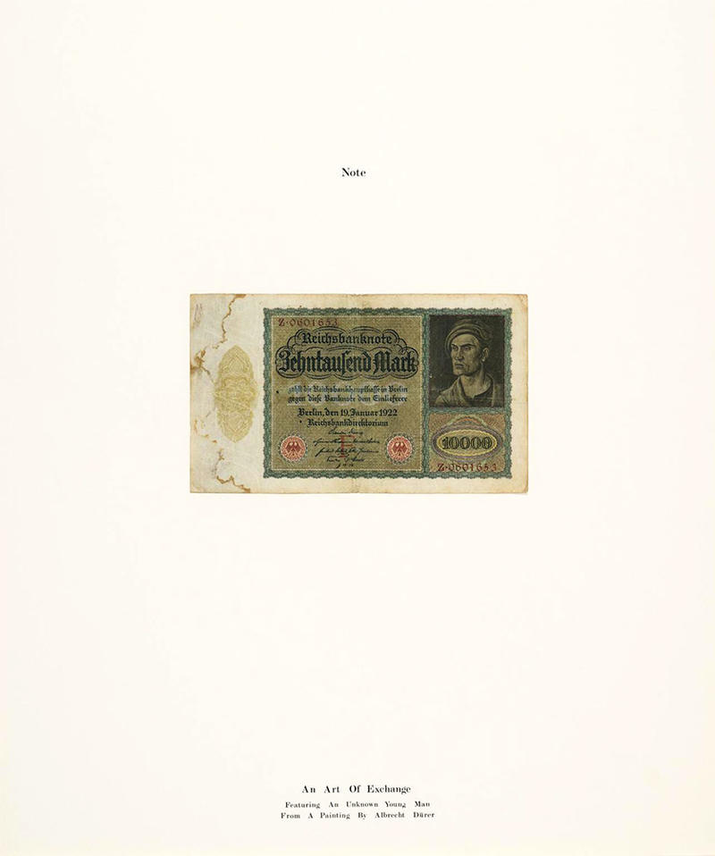 Durer image on banknote
