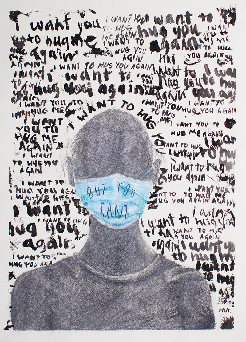 Ellen Clay (age 14), The Person I Miss the Most, 2020, Pencil and watercolour on paper © the artist
