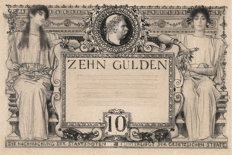 Klimt design for ten guilders note - Money Talks - women power article Klimt design for ten guilders note - Money Talks - women power article