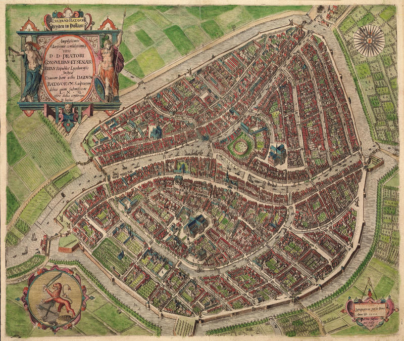 Map of Leiden 1600