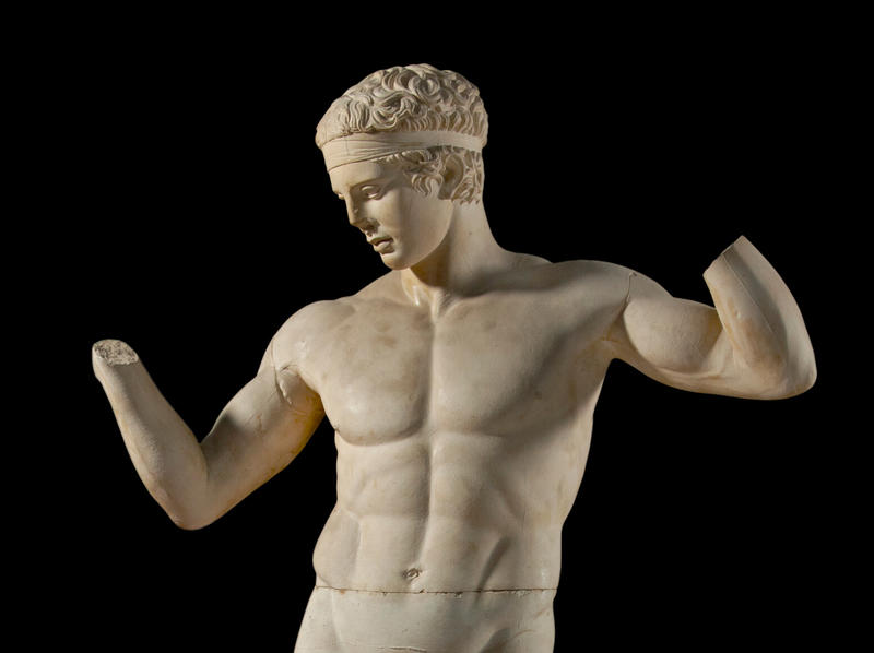 Plaster cast of an ancient Greek sculpture of an athlete