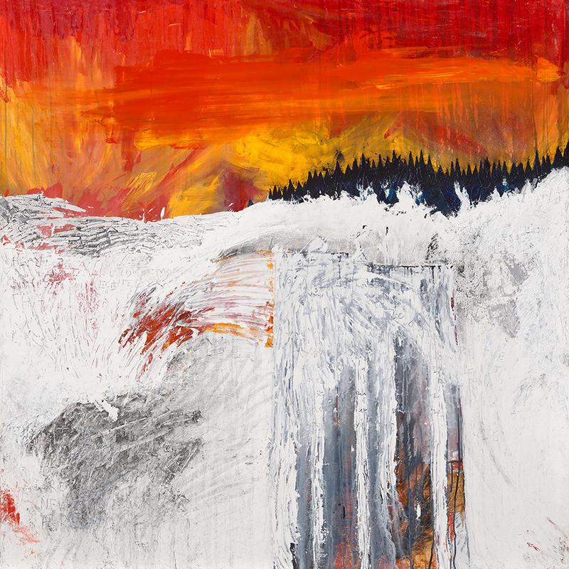 Residential Nemesis painting for Thom Yorke's band The Smile