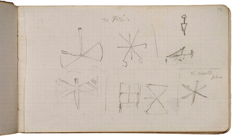 Arthur Evans notebooks showing the masons marks 