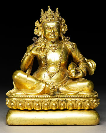 Seated figure of Kubera, the Hindu and Buddhist god of wealth, Tibet, 18th–19th century, gilt bronze © Ashmolean Museum Seated figure of Kubera, the Hindu and Buddhist god of wealth Tibet, 18th –19th century Gilt bronze
