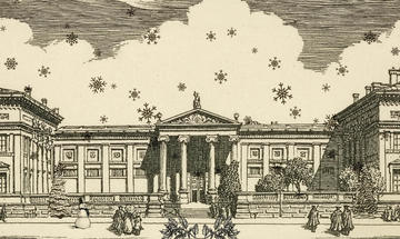 2024 Ashmolean Christmas Etching Image with Snowflakes 2024 Ashmolean Christmas Etching Image with Snowflakes