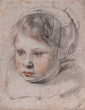 Portrait of a young girl - Flemish drawing