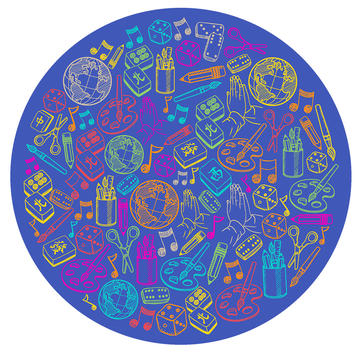 One World Family Festival globe graphic illustration