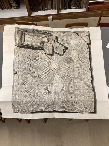 Piranesi's plan of the Campo Marzio, Rome (1762), folded out at Krasis 13, Week 7