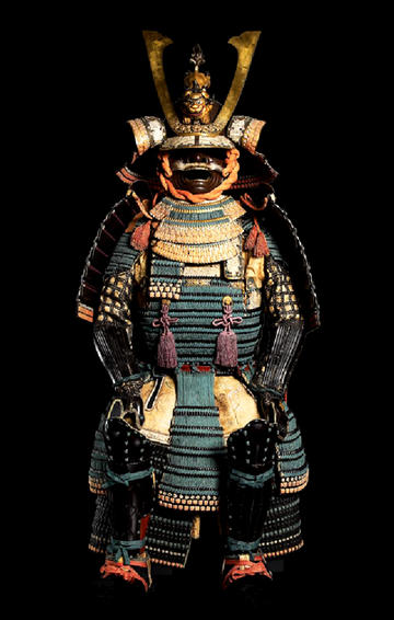 Japanese ceremonial armour in Japanese art gallery