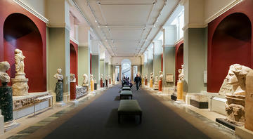 Visitors in the Randolph Sculpture Gallery 