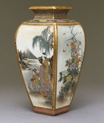 Kyō-Satsuma vase from the workshop of Hōzan; Ashmolean Museum, EA1990.1237