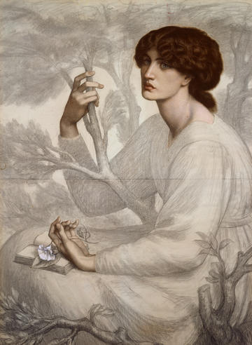 The Day Dream, by Dante Gabriel Rossetti, one of his most remarkable 'mythological' portraits of Jane Morris