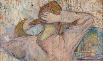 A Woman Tying Up her Hair, Seen from Behind by Henri de Toulouse-Lautrec, 1891 (detail)