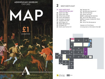 Image of the Ashmolean Visitor Guide and Plan of Level 2