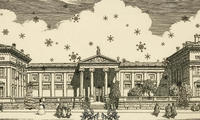 2024 Ashmolean Christmas Etching Image with Snowflakes